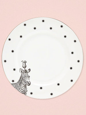 Yvonne Ellen Zebra Monochrome - Dinner Plate 26.5cm
