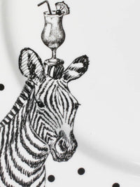 Yvonne Ellen Zebra Monochrome - Dinner Plate 26.5cm