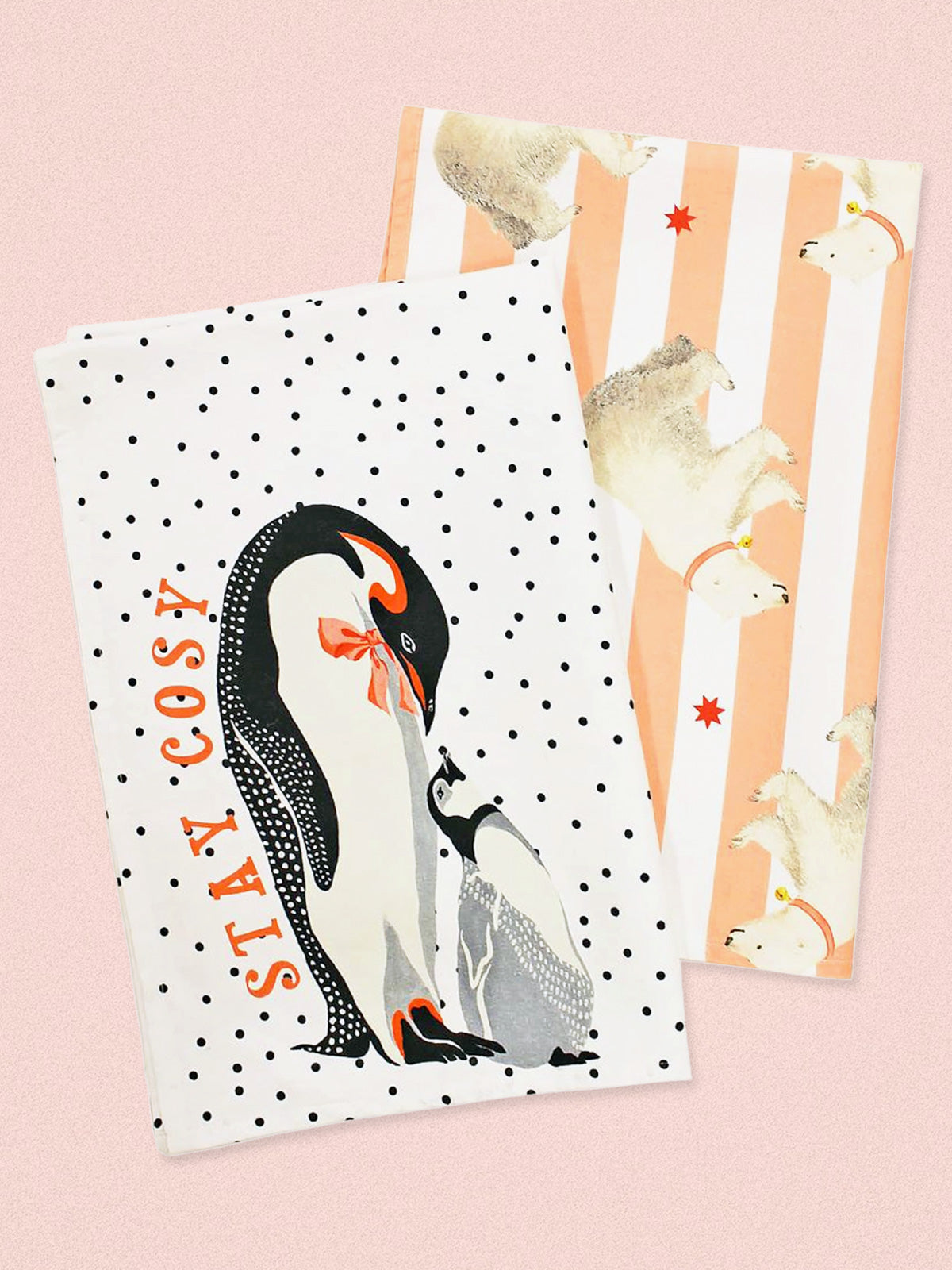 Yvonne Ellen Tea Towel Set of 2 - Polar Bear and Penguins