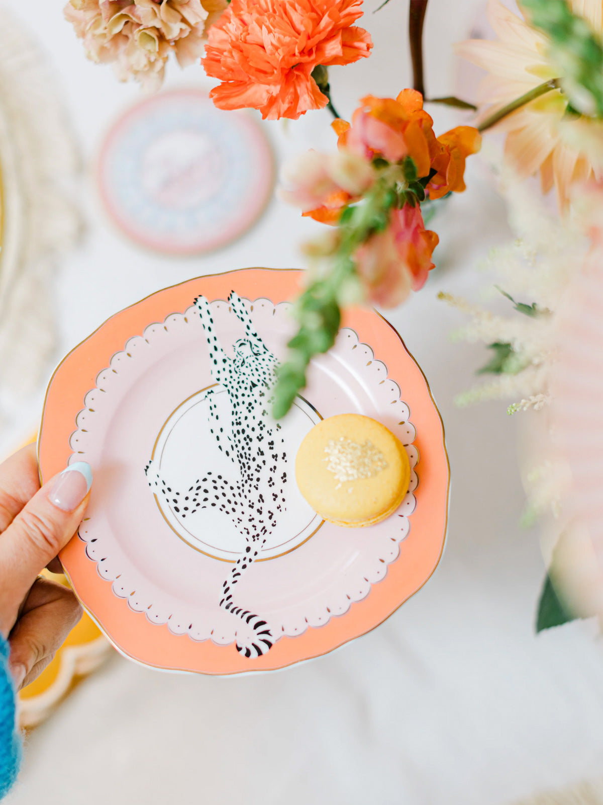 Yvonne Ellen Snow Leopard - Tea Plate 16cm