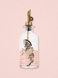 Yvonne Ellen Vinegar / Oil Glass Bottle Set of 2 - Zebra & Giraffe