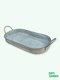 Zinc Metal Pot Tray - 36.5cm