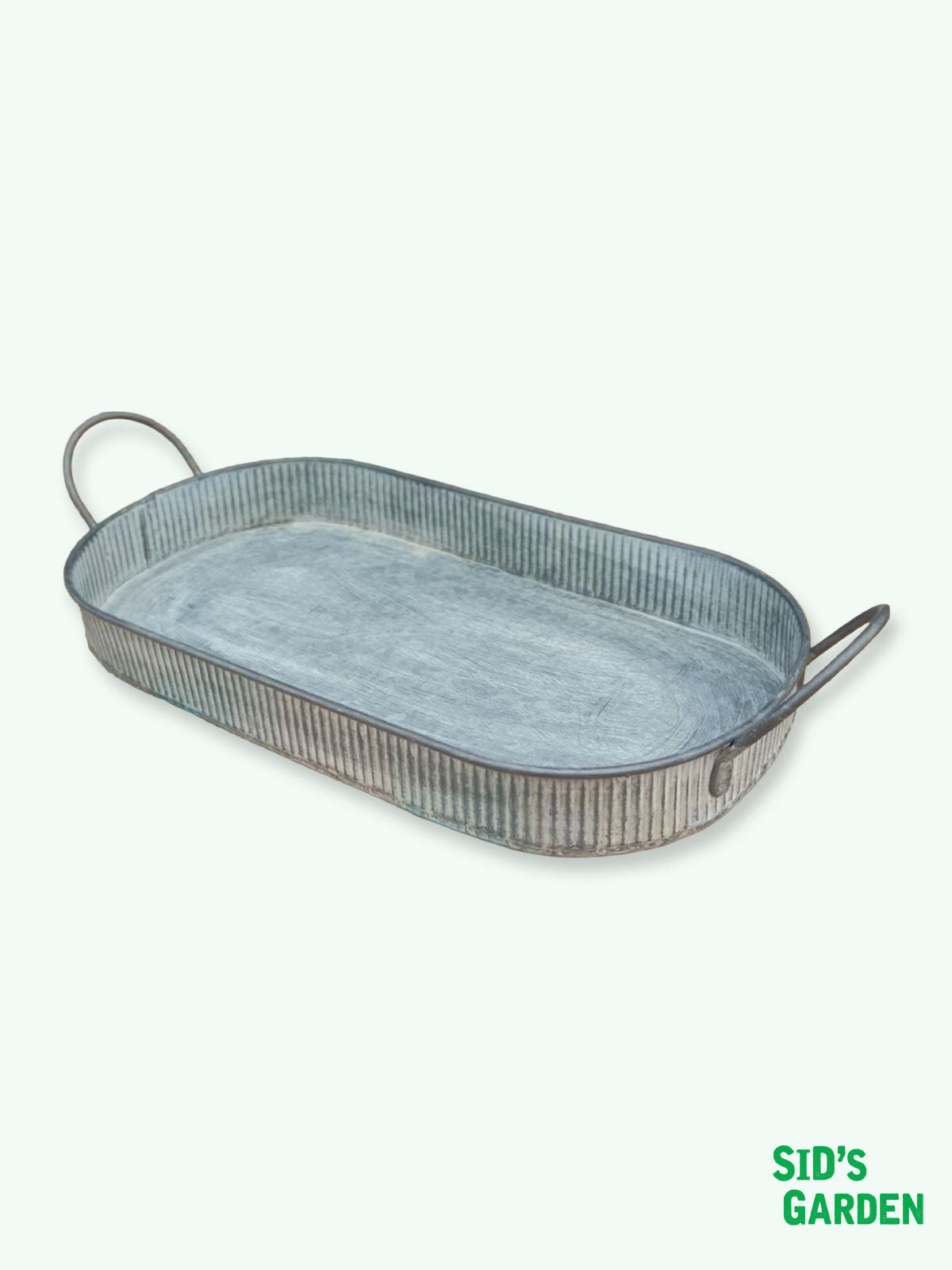 Zinc Metal Pot Tray - 36.5cm