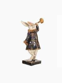 Regal Trumpet Blowing Rabbit Bunny Figure