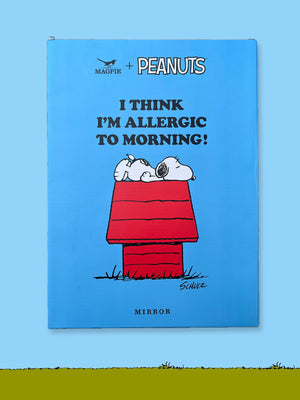 Peanuts Framed Mirror - Allergic To Mornings Snoopy