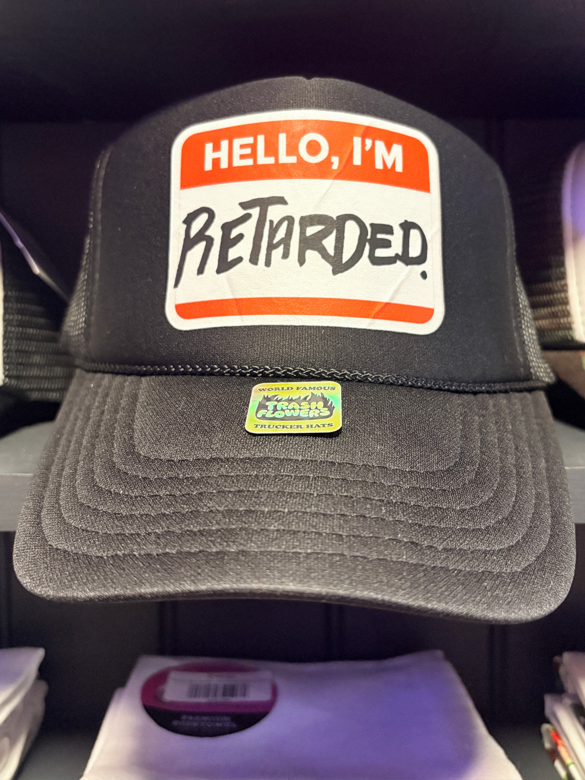 Trucker Logo Hat / Cap - Hello I'm Retarded