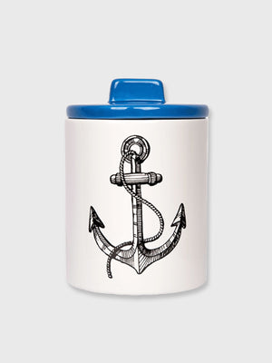 Anchor Ceramic Lidded Storage Jar - 16cm