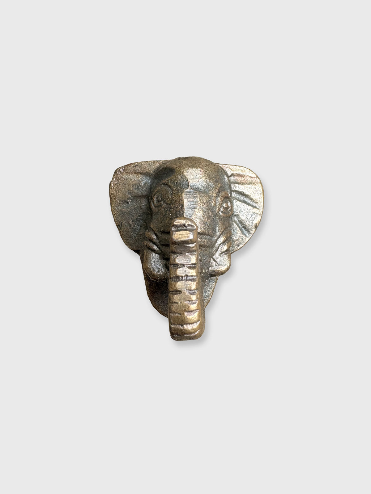 Elephant Design Metal Knob - Antique Gold