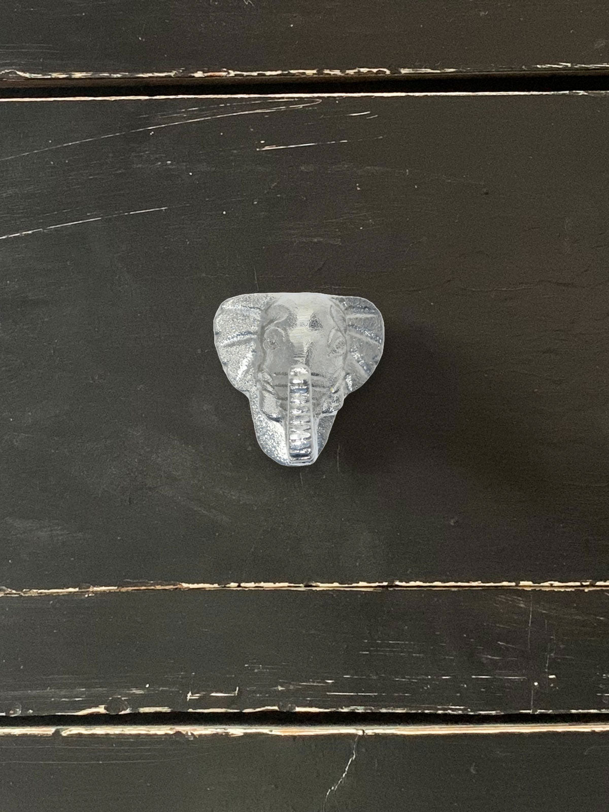 Elephant Design Metal Knob - Silver