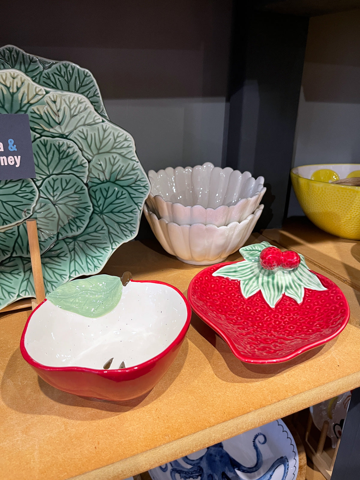 Apple Shaped Ceramic Bowl - 13cm