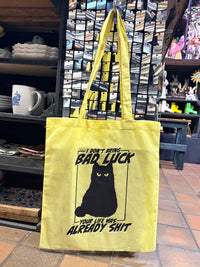I Don't Bring Bad Luck Black Cat - Tote Bag - Yellow