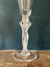 Vintage French Bayel Crystal Flute Glass Lady - Clear