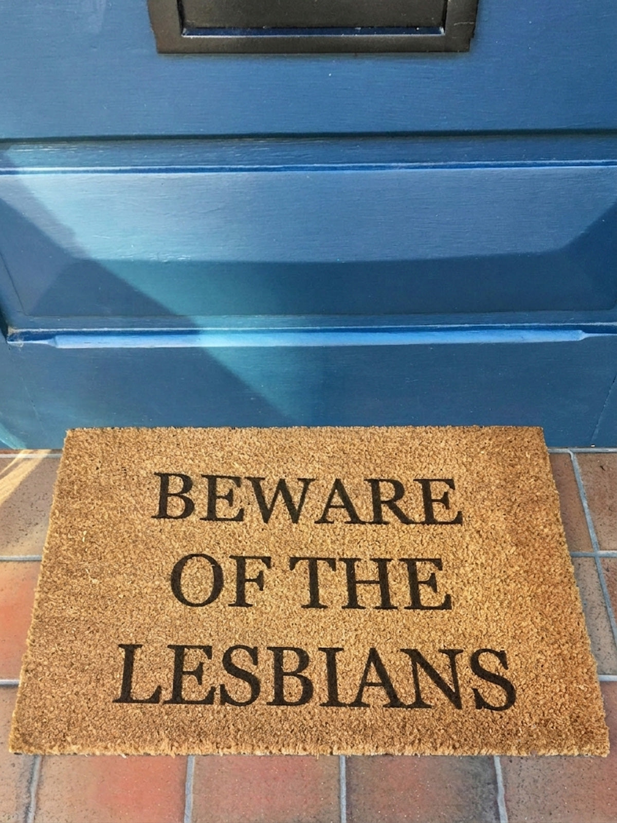 EXCLUSIVE 'Beware Of The Lesbians' Door Mat