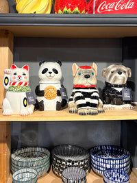 Biker Bulldog Dog - Ceramic Cookie Jar