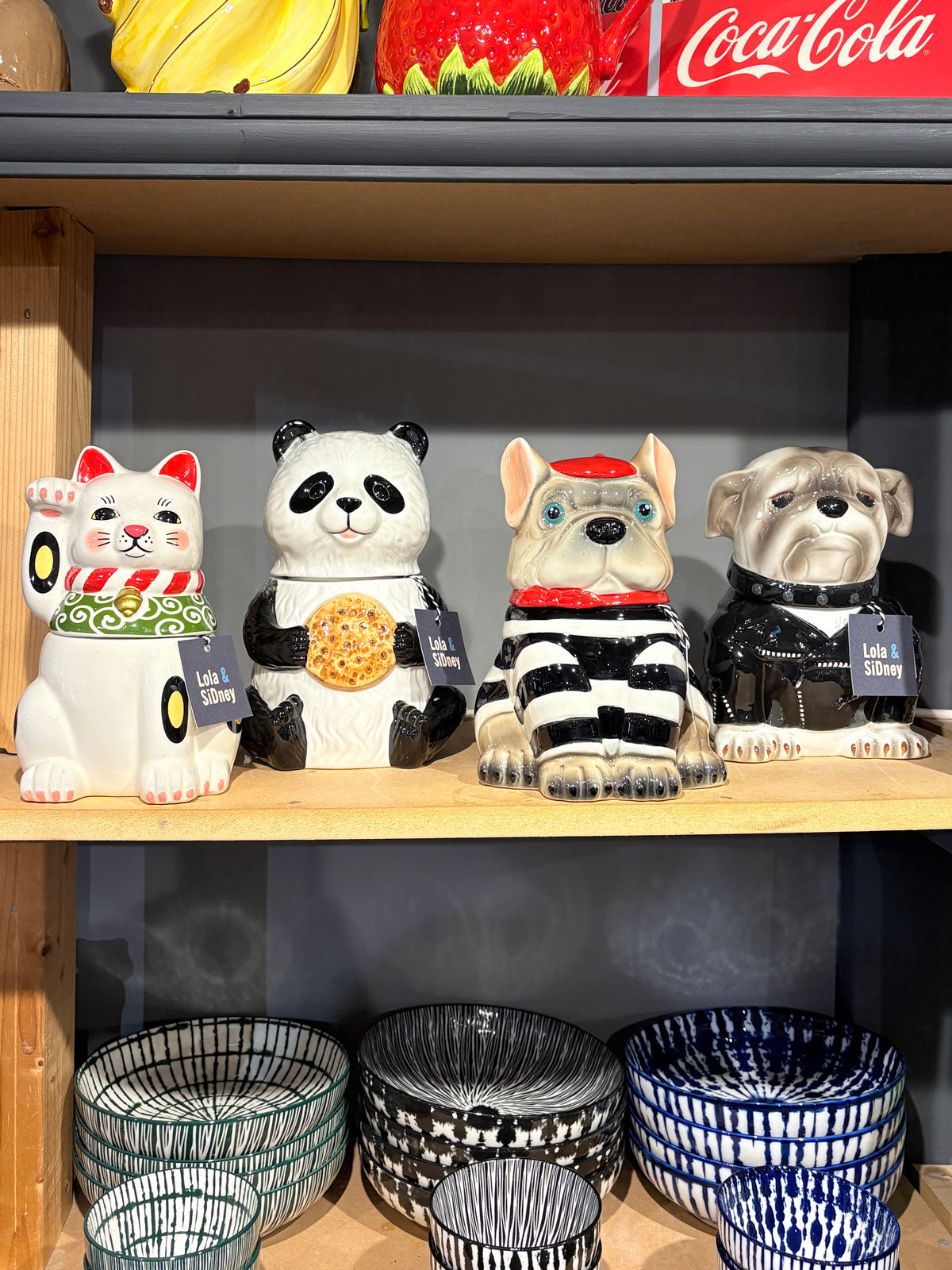 Biker Bulldog Dog - Ceramic Cookie Jar