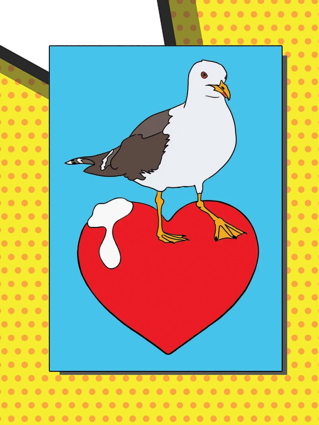 Greeting Card - Seagull Poop Heart