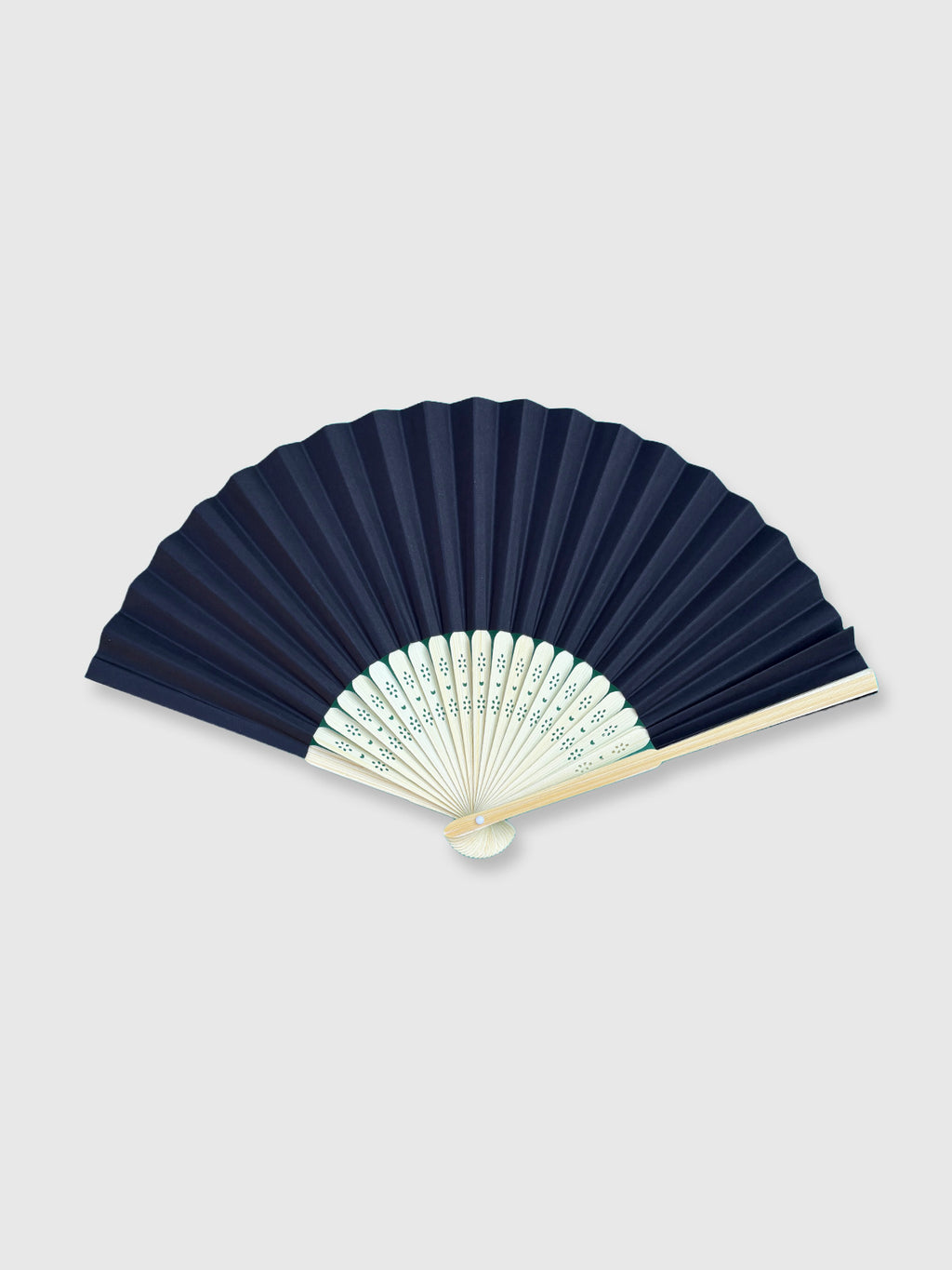 Wooden Paper Hand Fan - Black