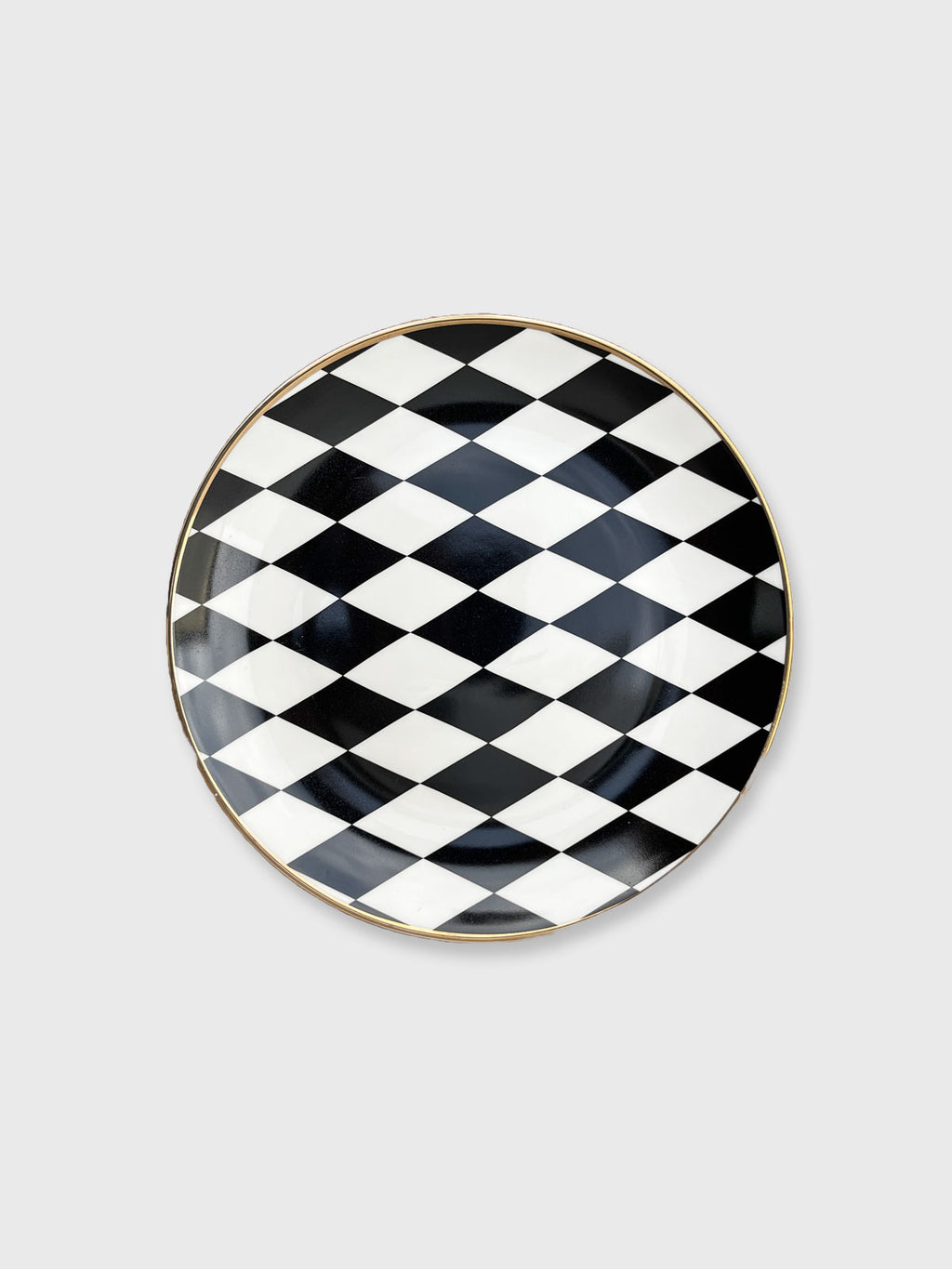 Black and White Harlequin Plate