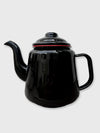 Falcon Enamel Tea Pot Black and Red