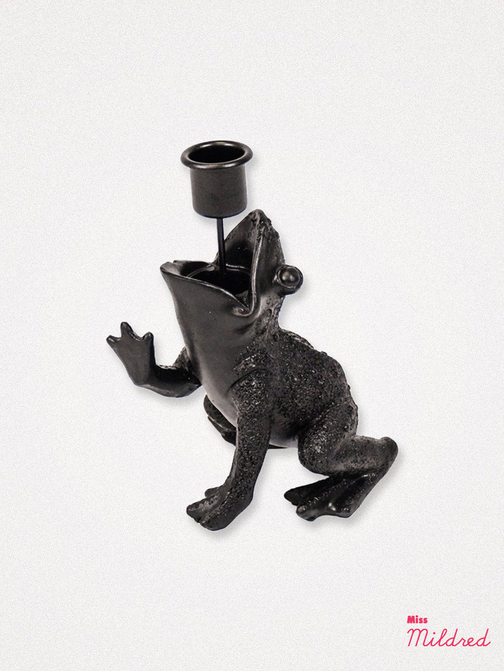 Frog Candle Holder - Black