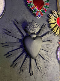 Ex Voto - Hanging Metal Black Heart