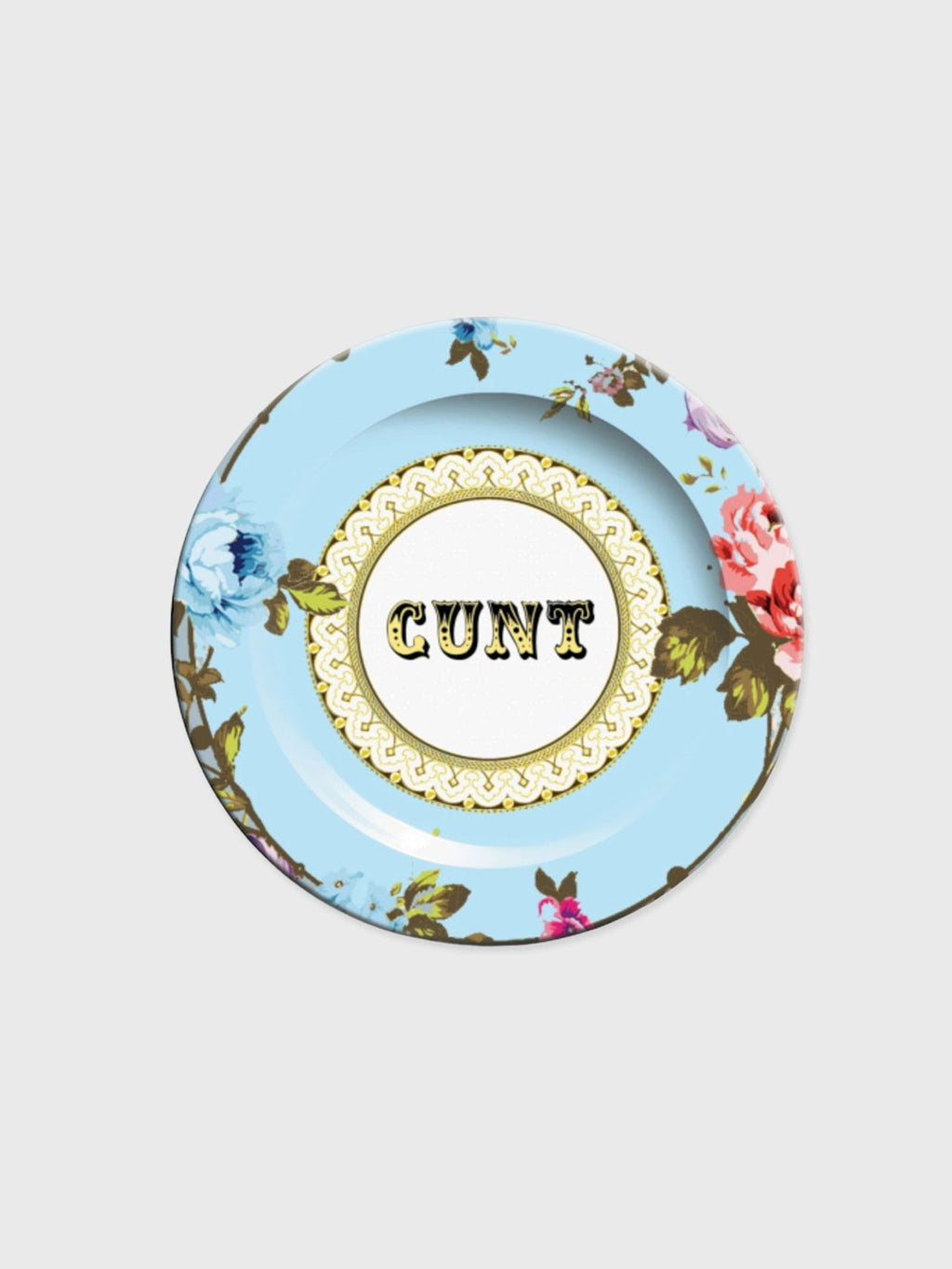 Side Plate 6" - Cunt - Blue