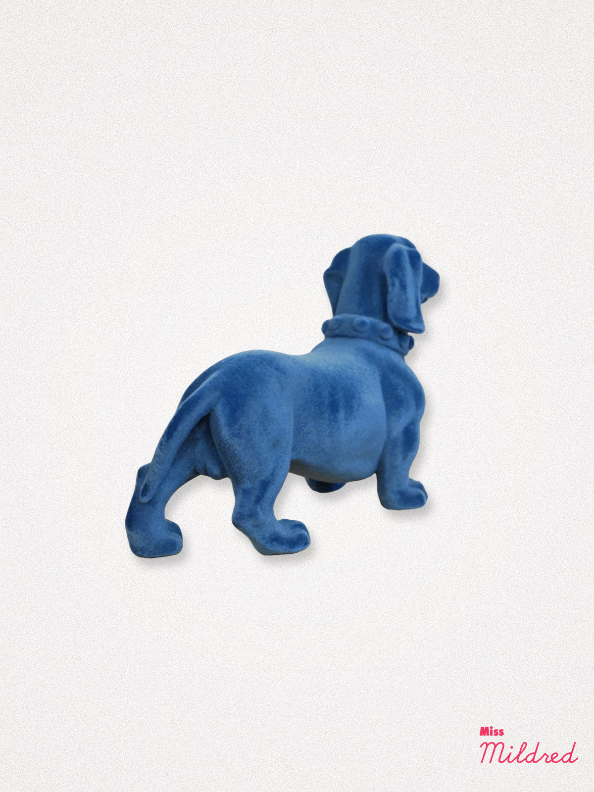 Flock Dachshund Dog - Petrol Blue