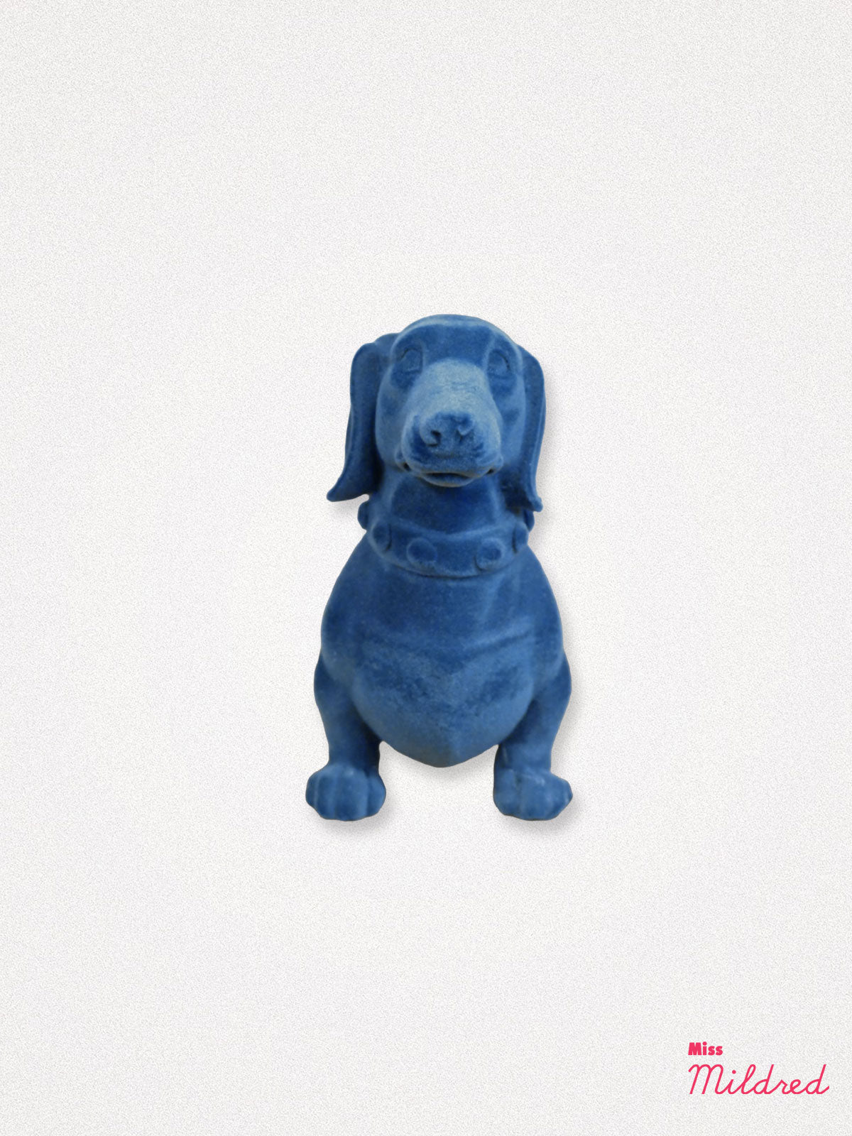 Flock Dachshund Dog - Petrol Blue