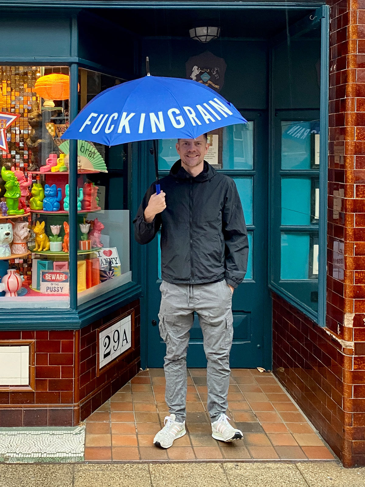 Fisura - Fucking Rain Large Umbrella - Blue