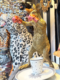 Boxing Kangaroo Large Statue - Gold