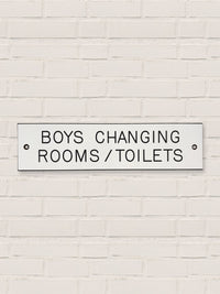 Vintage School Door Sign - Boys Changing Rooms / Toilets