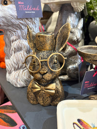 Bunny Dinner Candle Holder - Gold Colour