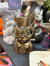 Bunny Dinner Candle Holder - Gold Colour