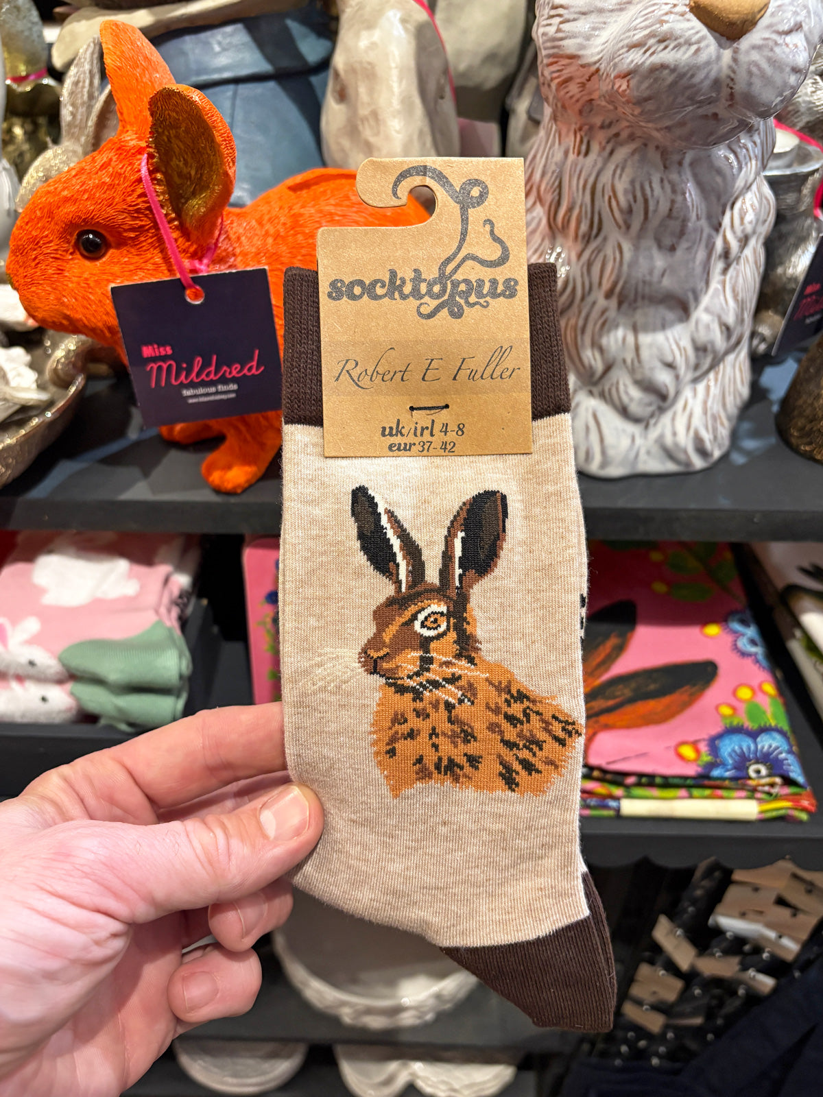 Hare Socks - Portrait of A Leveret
