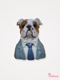 Bulldog Bust Statue - 19cm
