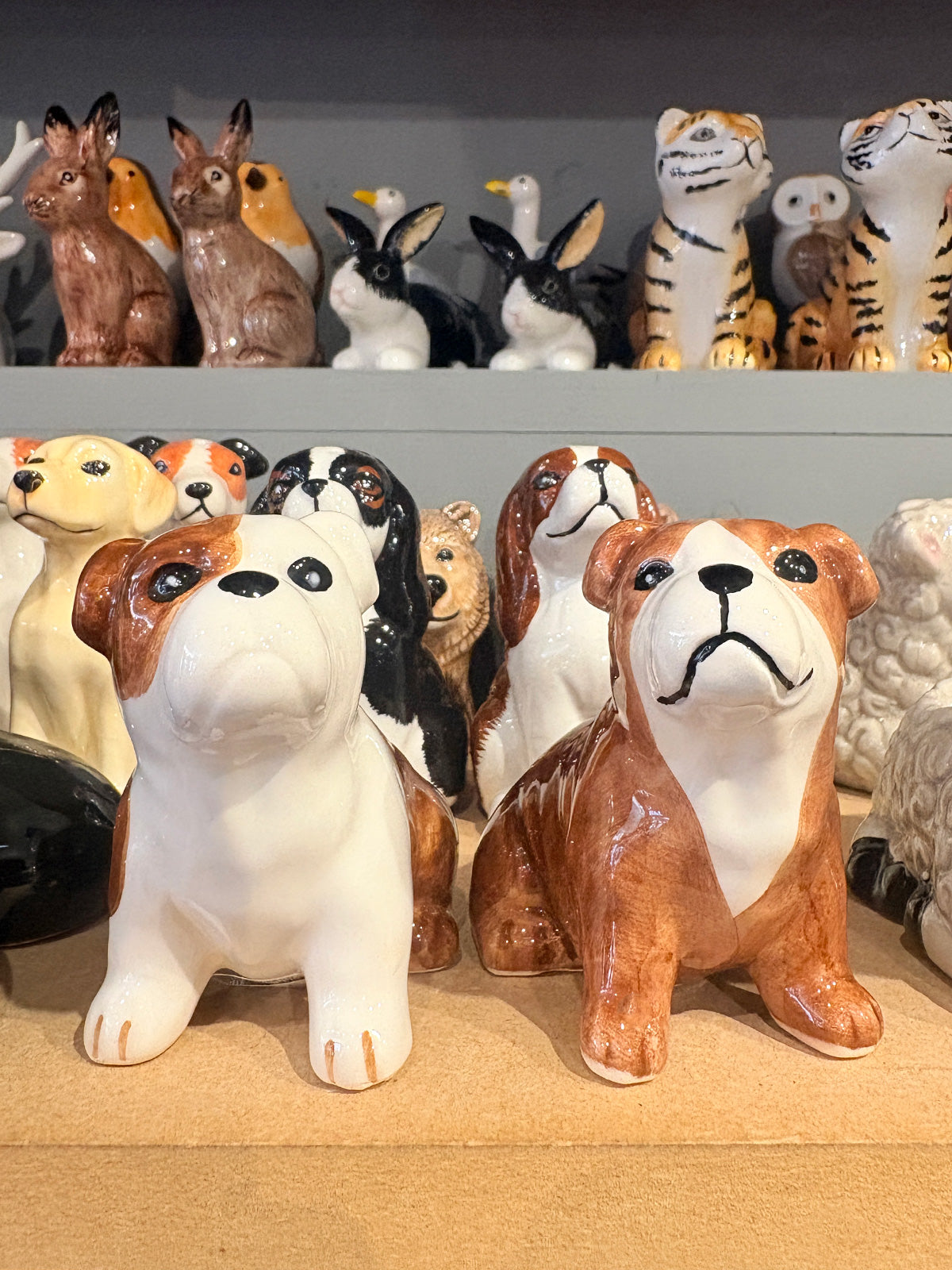 English Bulldog Shaped Salt and Pepper Pots