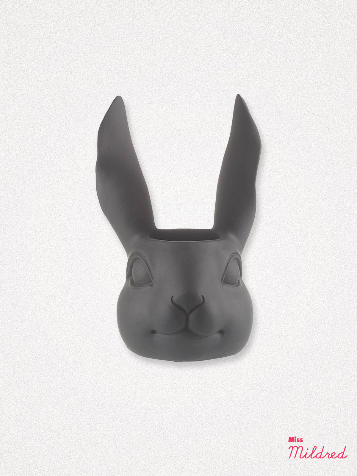 Rabbit Bunny Head Planter Pot - Black