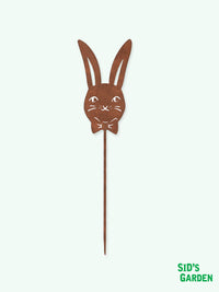 Metal Bowtie Bunny Head Stake Sign