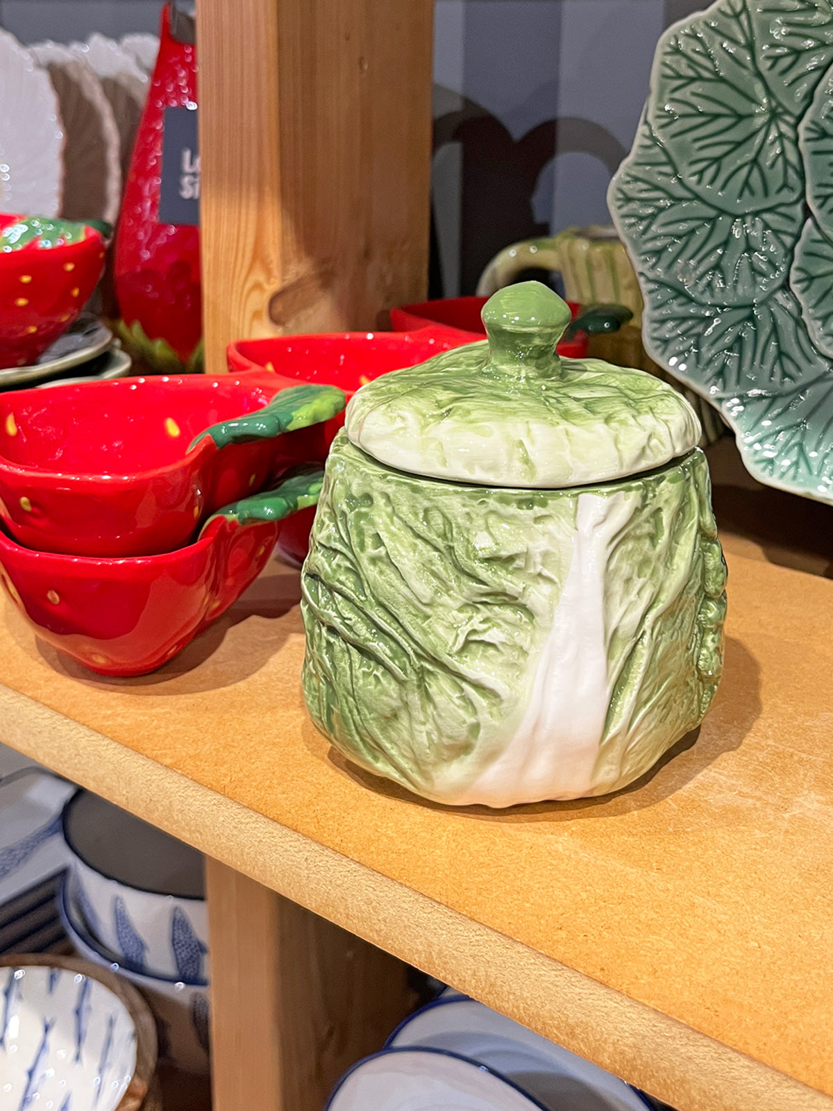 Green Cabbage Storage Jar - 12cm