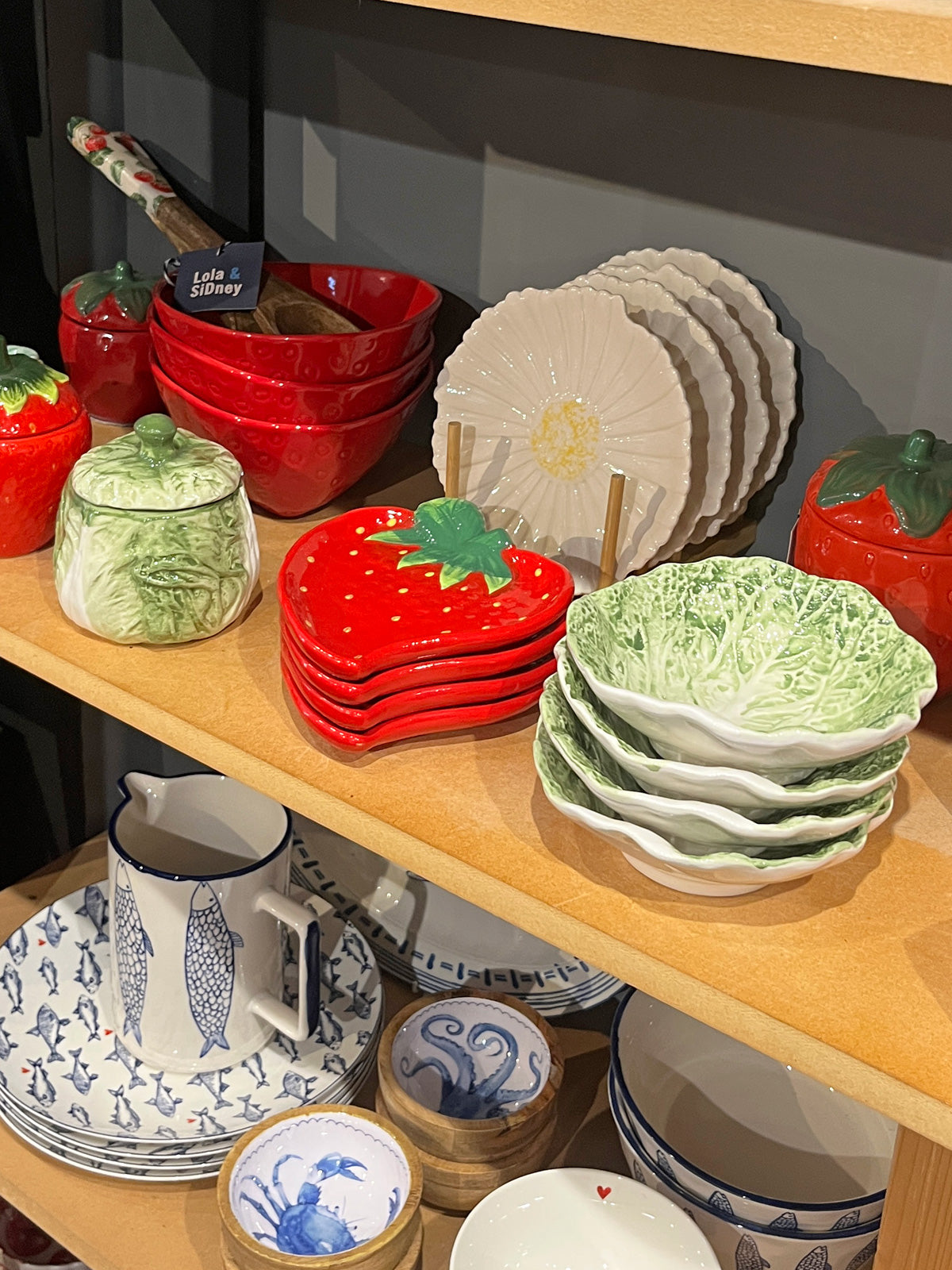 Green Cabbage Leaf Bowl - 15cm