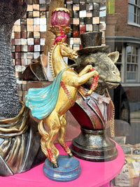 Gold Circus Horse Candle Holder