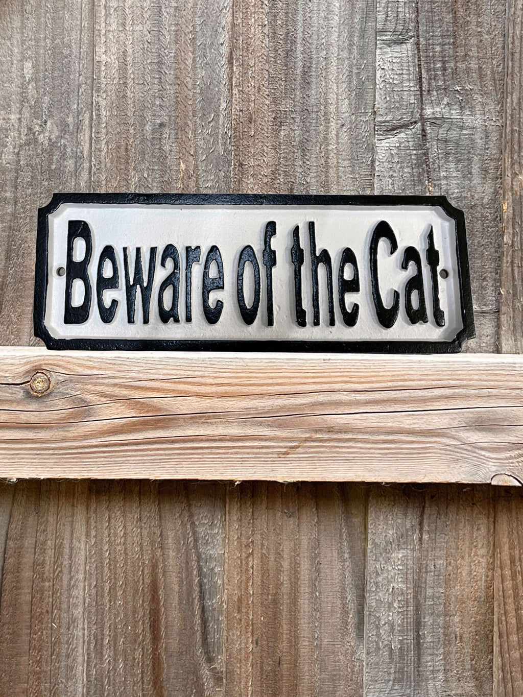 Beware of the Cat - Cast Iron Sign