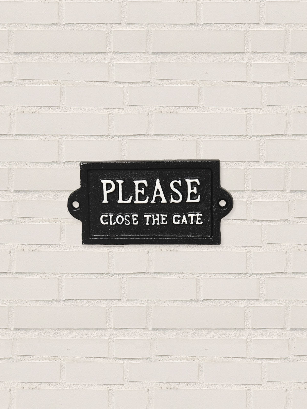 Please Close The Gate - Cast Iron Sign