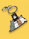 Key Ring - All The Kitty Cats