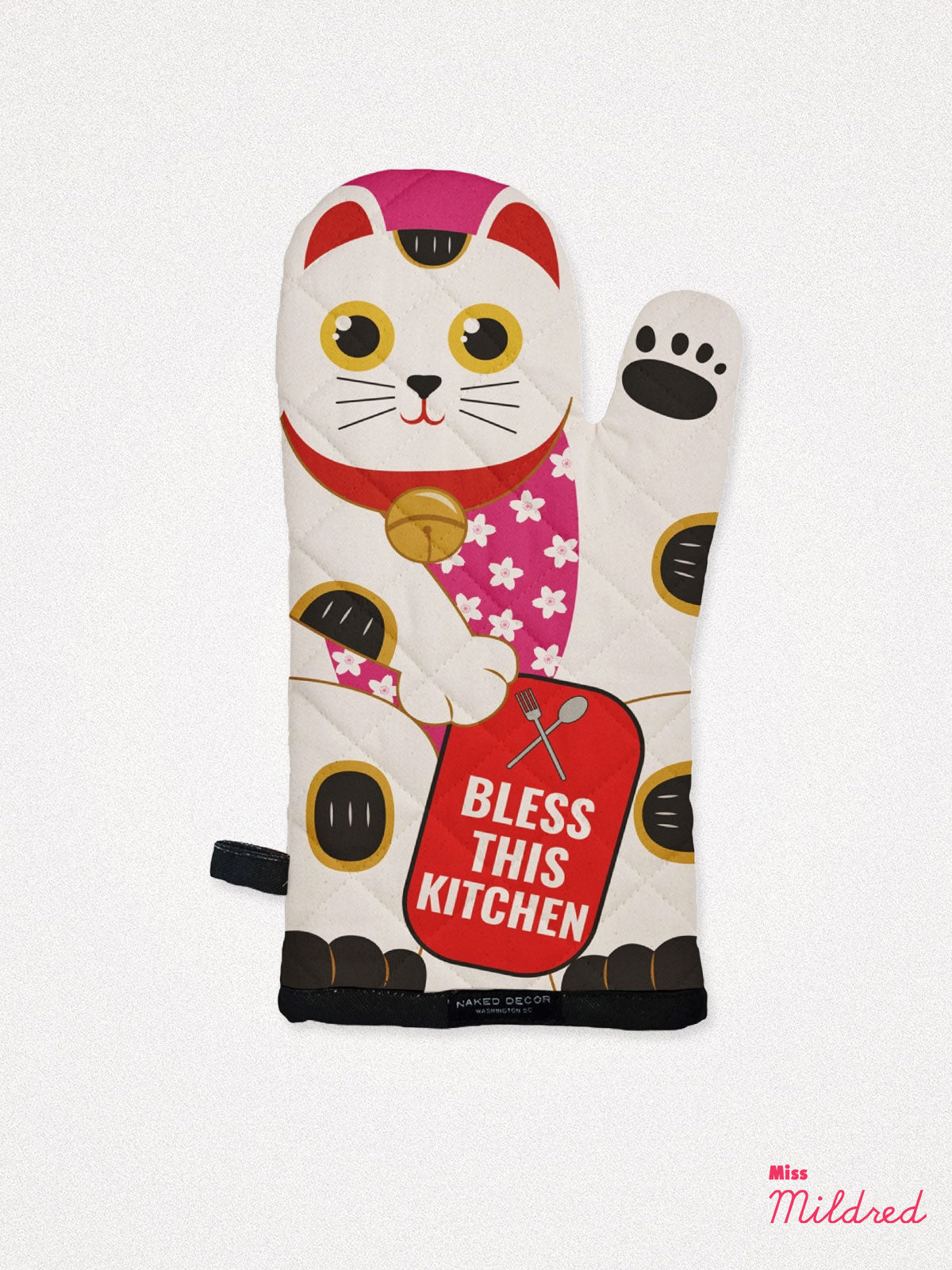 Lucky Japanese Cat - Oven Mitt