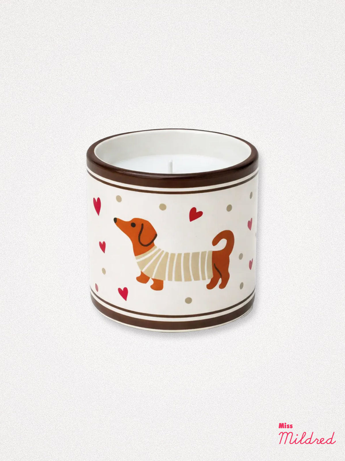 Dachshund Ceramic Candle Jar – Sage Scent