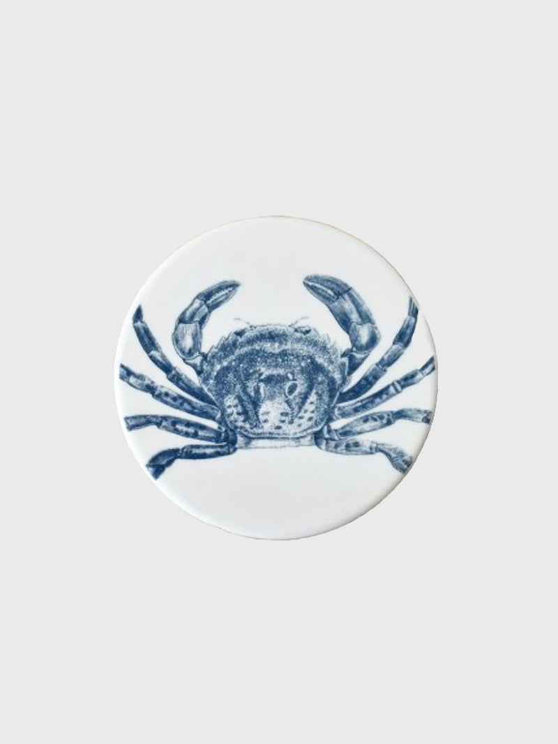 Crab Round Ceramic Coaster