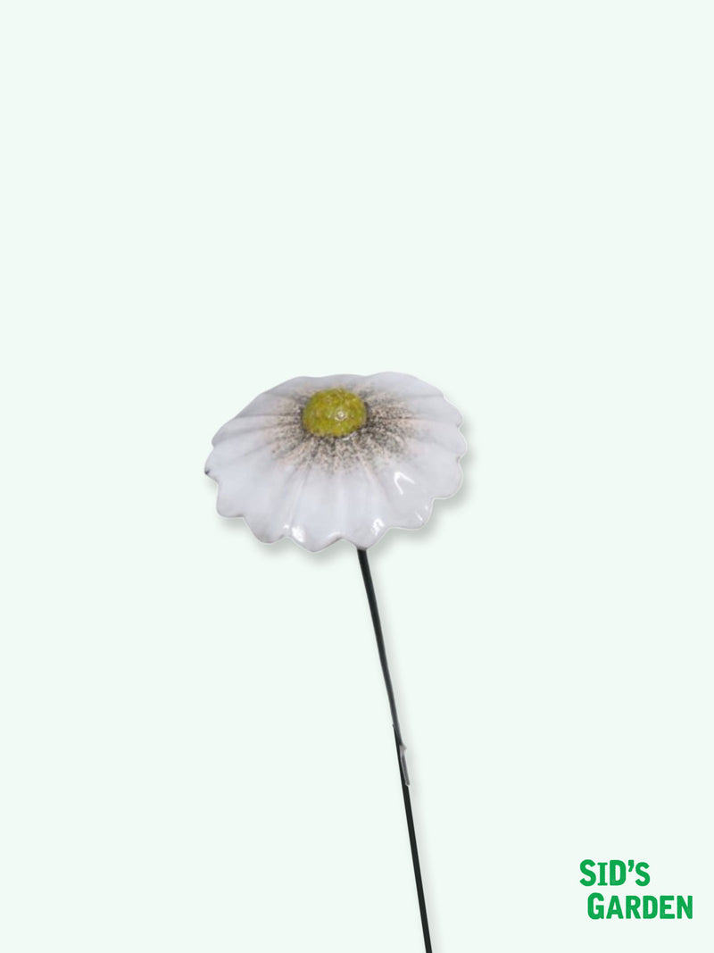 Garden Ceramic Daisy Flower Stake - 30cm