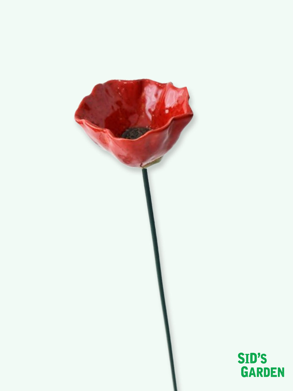 Garden Ceramic Poppy Stake - 57cm