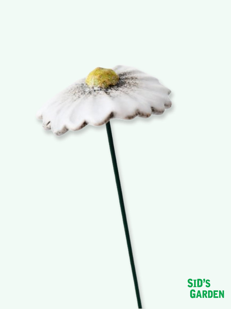 Garden Ceramic Daisy Flower Stake - 60cm